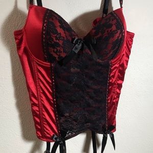Black and Red Plus size corset lingerie